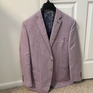 Van Heusen Purple Sport Coat Slim Fit Notched Lapels